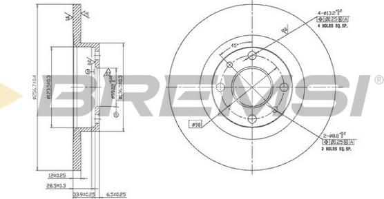 Bremsi CD6141S - Discofreno autozon.pro