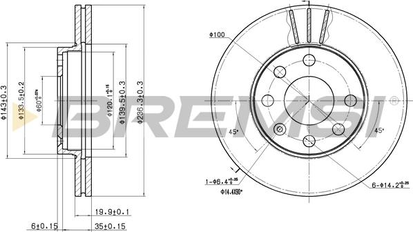 Bremsi CD6151V - Discofreno autozon.pro