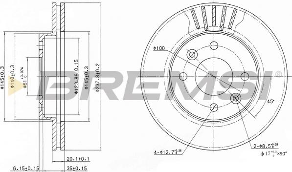 Bremsi CD6158V - Discofreno autozon.pro