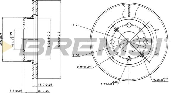 Bremsi CD6152V - Discofreno autozon.pro