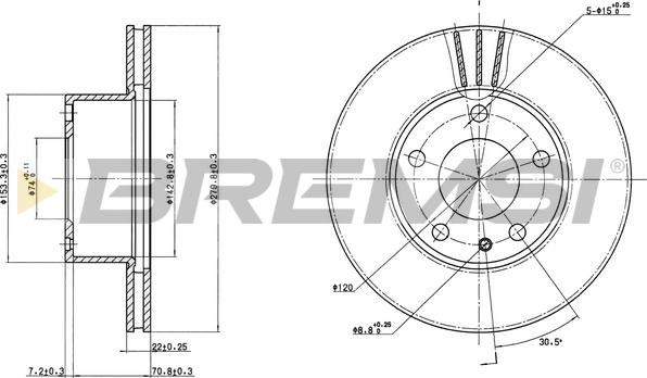 Bremsi CD6166V - Discofreno autozon.pro