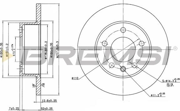 Bremsi CD6131S - Discofreno autozon.pro