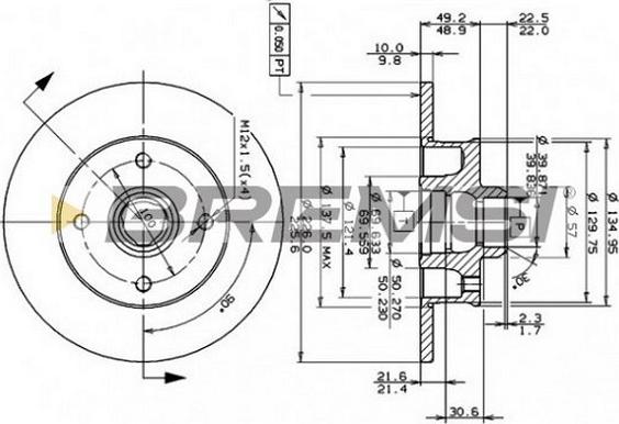 Bremsi CD6137S - Discofreno autozon.pro