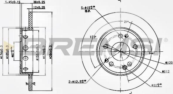 Bremsi CD6124S - Discofreno autozon.pro