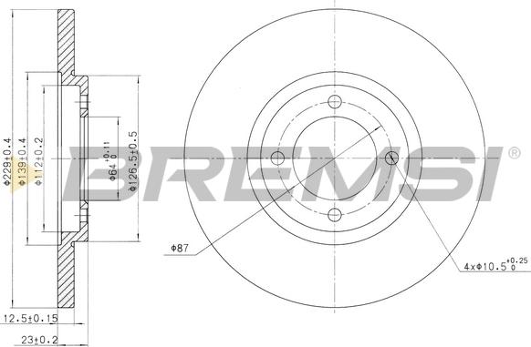 Bremsi CD6121S - Discofreno autozon.pro