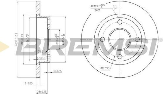 Bremsi CD6845S - Discofreno autozon.pro