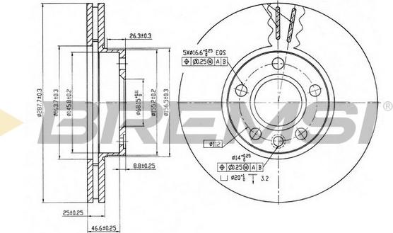 Bremsi CD6846V - Discofreno autozon.pro