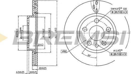 Bremsi CD6842V - Discofreno autozon.pro