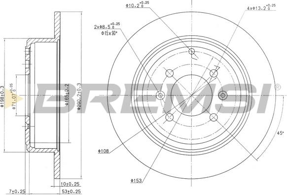 Bremsi CD6869S - Discofreno autozon.pro