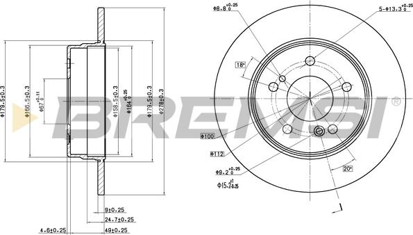 Bremsi CD6819S - Discofreno autozon.pro