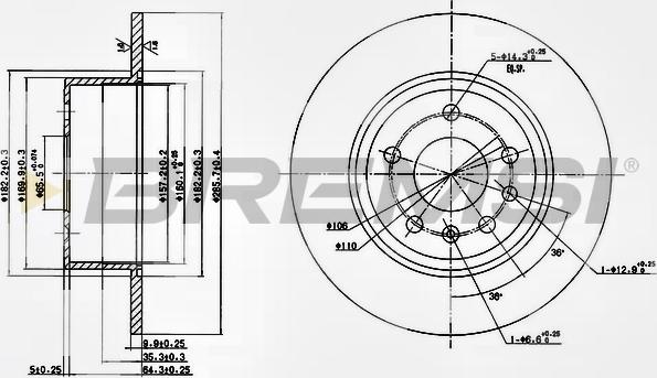 Bremsi CD6811S - Discofreno autozon.pro