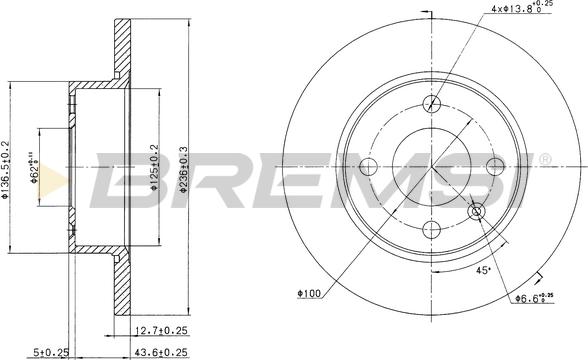 Bremsi CD6813S - Discofreno autozon.pro