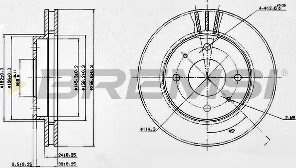 Bremsi CD6885V - Discofreno autozon.pro