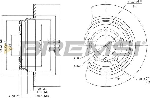 Bremsi CD6835S - Discofreno autozon.pro