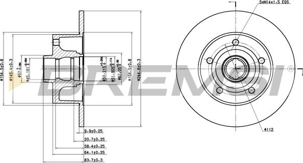 Bremsi CD6830S - Discofreno autozon.pro