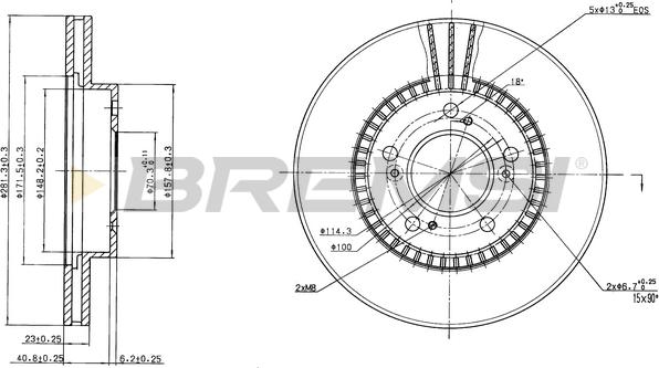 Bremsi CD6829V - Discofreno autozon.pro