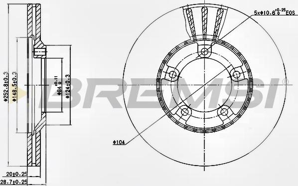 Bremsi CD6826V - Discofreno autozon.pro