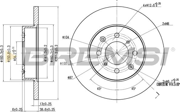 Bremsi CD6872S - Discofreno autozon.pro