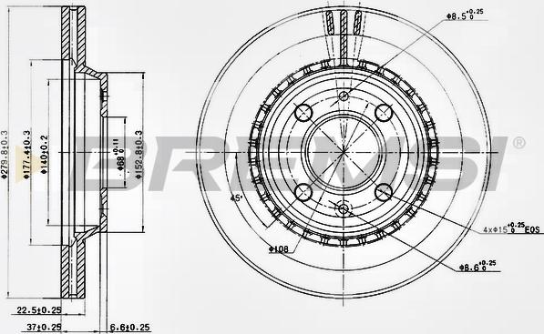 Bremsi CD6397V - Discofreno autozon.pro