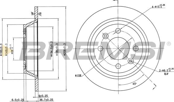 Bremsi CD6355S - Discofreno autozon.pro