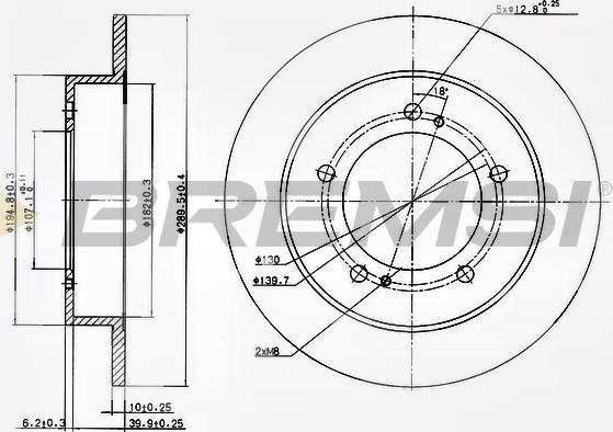 Bremsi CD6351S - Discofreno autozon.pro