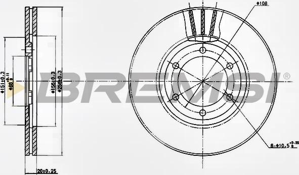 Bremsi CD6357V - Discofreno autozon.pro