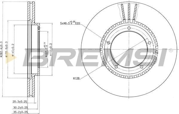 Bremsi CD6312V - Discofreno autozon.pro