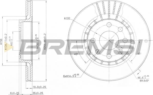 Bremsi CD6328V - Discofreno autozon.pro