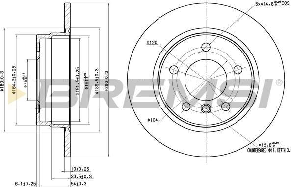 Bremsi CD6249S - Discofreno autozon.pro