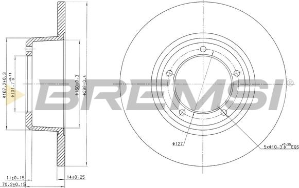 Bremsi CD6246S - Discofreno autozon.pro