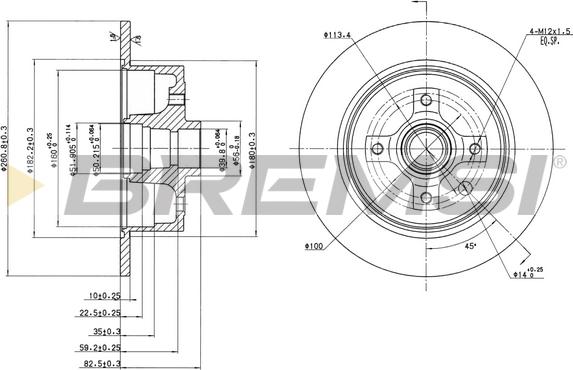 Bremsi CD6242S - Discofreno autozon.pro