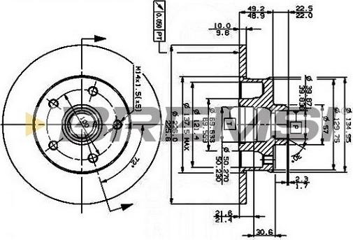 Bremsi CD6266S - Discofreno autozon.pro