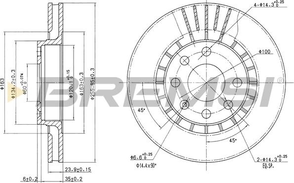 Bremsi CD6206V - Discofreno autozon.pro