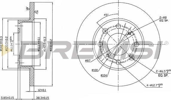 Bremsi CD6203S - Discofreno autozon.pro