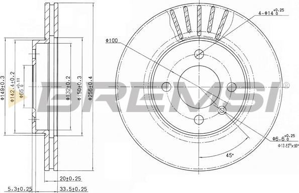 Bremsi CD6207V - Discofreno autozon.pro