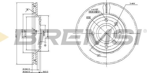 Bremsi CD6214V - Discofreno autozon.pro