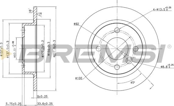 Bremsi CD6226S - Discofreno autozon.pro