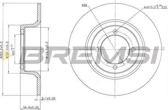 Bremsi CD6274S - Discofreno autozon.pro