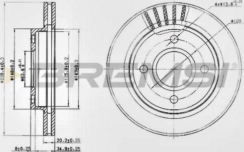 Bremsi CD6766V - Discofreno autozon.pro