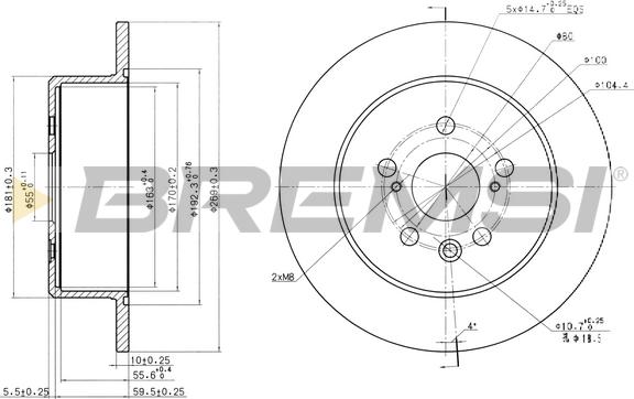 Bremsi CD6705S - Discofreno autozon.pro