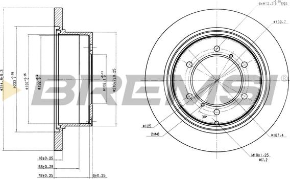 Bremsi CD6715S - Discofreno autozon.pro