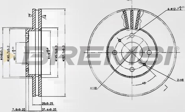 Bremsi CD6716V - Discofreno autozon.pro