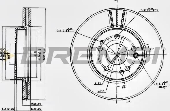 Bremsi CD6725V - Discofreno autozon.pro