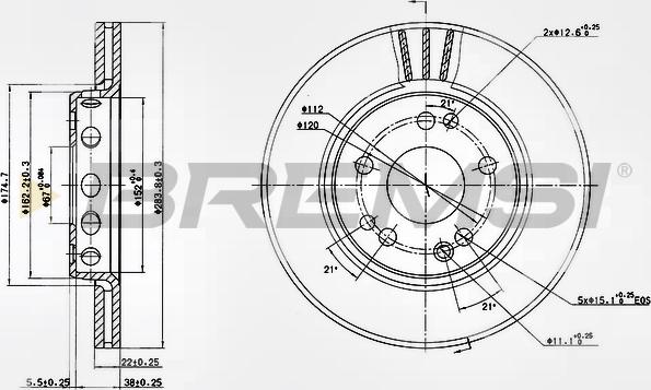 Bremsi CD6728V - Discofreno autozon.pro