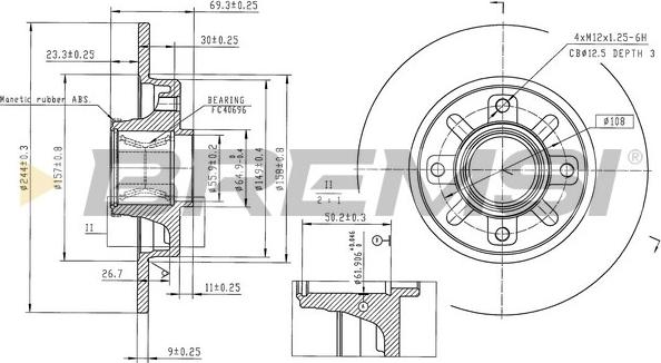 Bremsi CD8929S - Discofreno autozon.pro