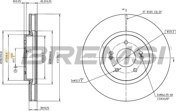 Bremsi CD8979V - Discofreno autozon.pro