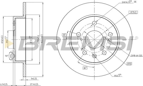 Bremsi CD8493S - Discofreno autozon.pro