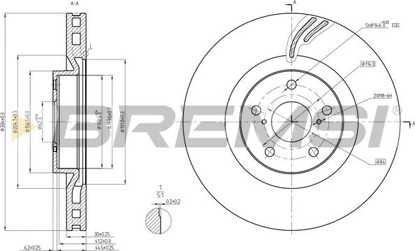 Bremsi CD8497VRD - Discofreno autozon.pro