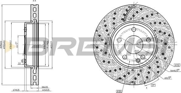 Bremsi CD8464V - Discofreno autozon.pro