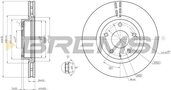 Bremsi CD8465V - Discofreno autozon.pro